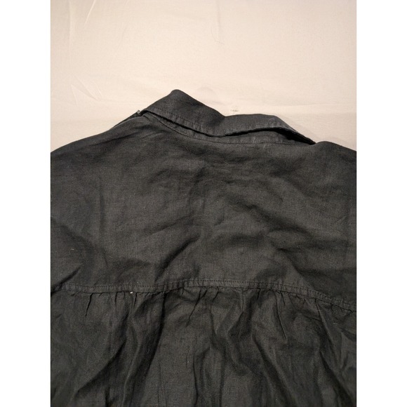 J.Crew Men XL Baird McNutt Irish Linen Shirt Relaxed Fit Black AY665 NWT Summer - Picture 12 of 12